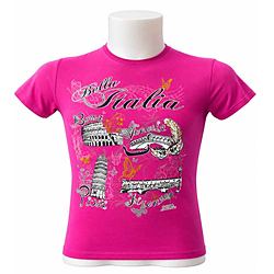 Bella Italia Maglietta Casual Rosa Vivo