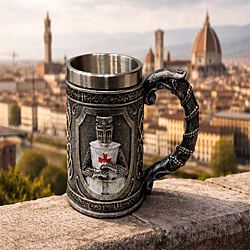 Tazza Cavaliere Crociato Regalo Barware Gotico
