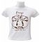 T-shirt Firenze con Illustrazione di Gatto in Stile Da Vinci