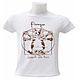T-shirt Firenze con Illustrazione di Gatto in Stile Da Vinci