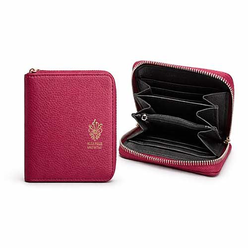 Portafoglio in Pelle Elegante Bordeaux Sicuro e Spazioso