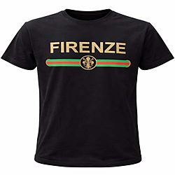 T-Shirt Firenze Elegante Design a Strisce Nere