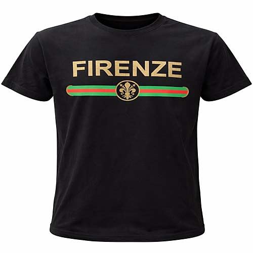T-Shirt Firenze Elegante Design a Strisce Nere