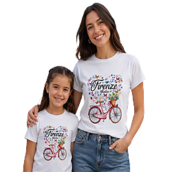 T-Shirt Bicicletta Firenze Floreale