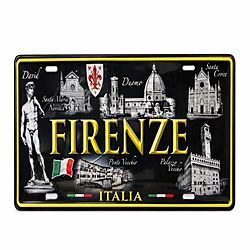 Targa Decorativa in Metallo Firenze Landmark Italia