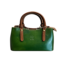 Borsa in pelle verde di Firenze