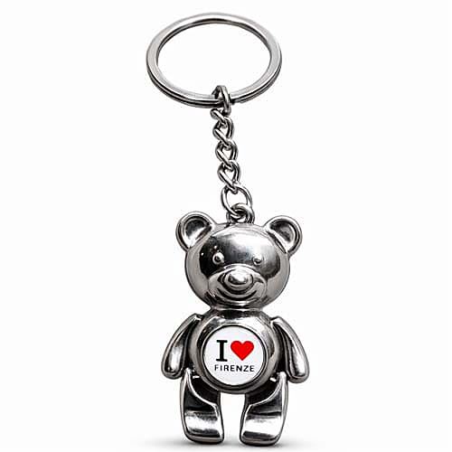 Portachiavi Orsetto I Love Firenze Souvenir di Firenze