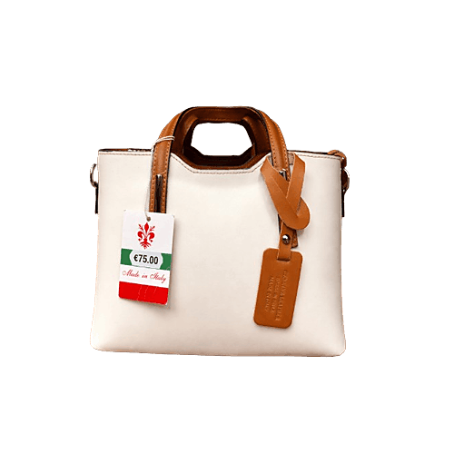 Borsa in pelle con etichetta italiana