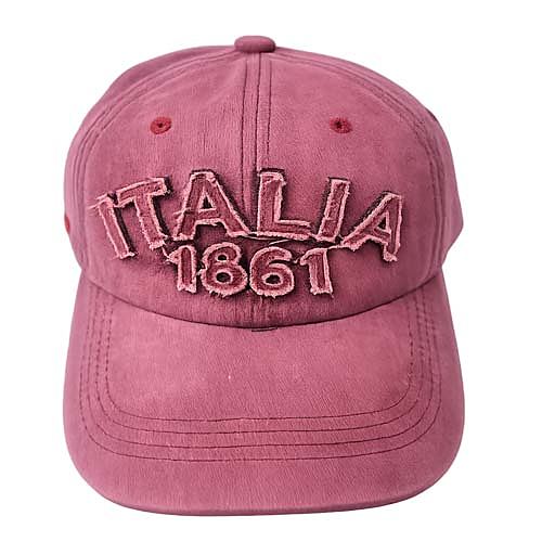 Cappello maroon con ricamo Italia 1861