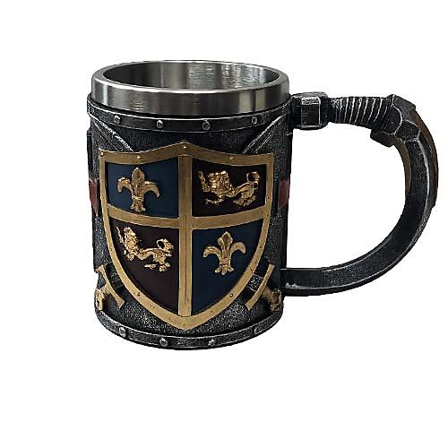 Tazza medievale con scudo araldico