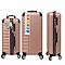 Valigia Premium in ABS con Scocca Rigida Spinner Rosa Oro