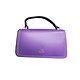 Borsa di pelle viola con manico nero