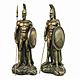 Statua del Guerriero Spartano Figurina in Bronzo Soldato Greco