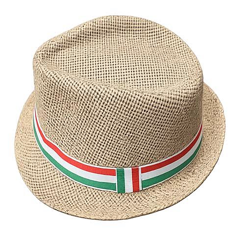 Cappello di paglia con nastro tricolore