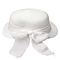 Cappello di paglia con fiocco bianco