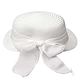 Cappello di paglia con fiocco bianco
