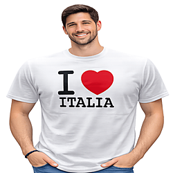 T-shirt con I Love Italy