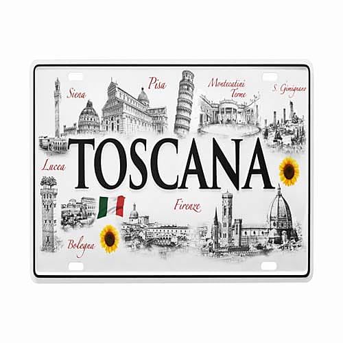 Targa Decorativa Toscana Italia Monumenti della Toscana