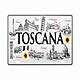 Targa Decorativa Toscana Italia Monumenti della Toscana
