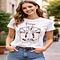 T-shirt Firenze con Illustrazione di Gatto in Stile Da Vinci