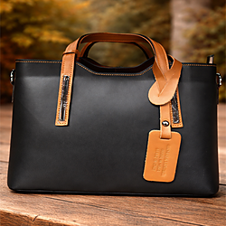 Borsa elegante nera e beige