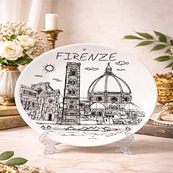 Piatto Decorativo Firenze Duomo Cattedrale di Firenze Souvenir Italia