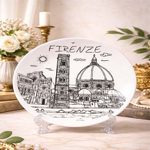 Piatto Decorativo Firenze Duomo Cattedrale di Firenze Souvenir Italia