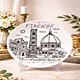 Piatto Decorativo Firenze Duomo Cattedrale di Firenze Souvenir Italia