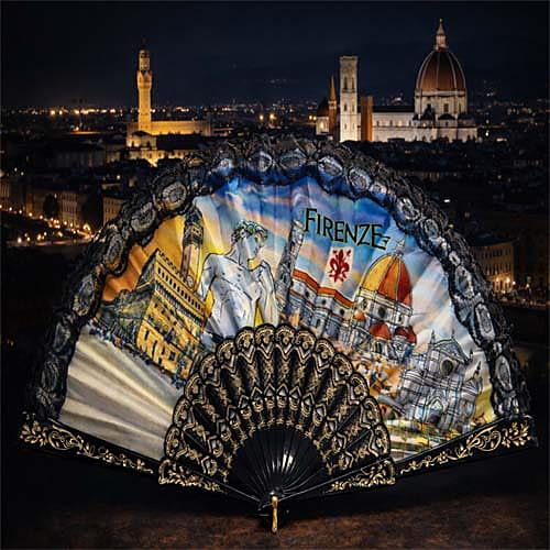 Ventaglio Decorativo Pieghevole di Firenze Regalo Italia