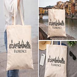 Borsa a Spalla Canvas di Firenze, Italia – Souvenir di Viaggio