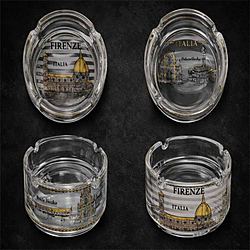 Posacenere in Vetro di Firenze Italia – Souvenir Decorativo con Landmark di Firenze