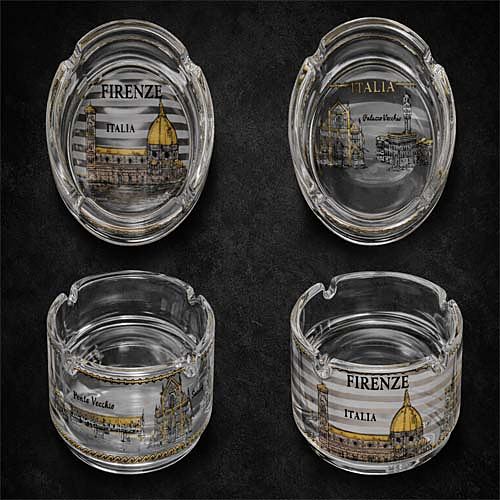 Posacenere in Vetro di Firenze Italia – Souvenir Decorativo con Landmark di Firenze