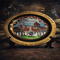 Piatto Souvenir Skyline di Firenze Decorazione Toscana
