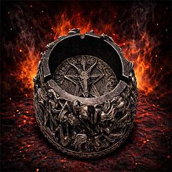 Cenere Gothic Baphomet Decorativo Teschio del Diavolo