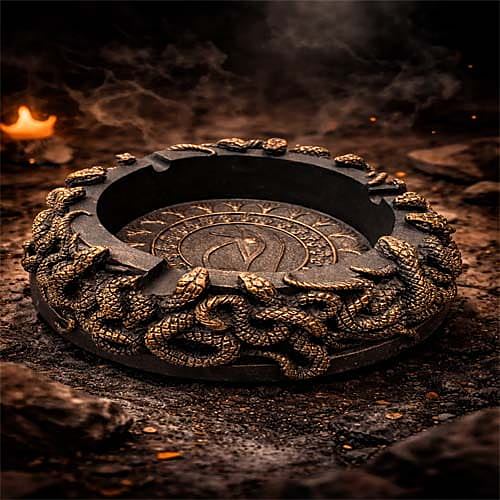 Posacenere Gotico Serpente in Resina Vintage
