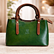 Borsa in pelle verde di Firenze