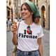 T-shirt I love Firenze per Uomini e Donne