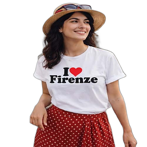 T-shirt I love Firenze per Donne