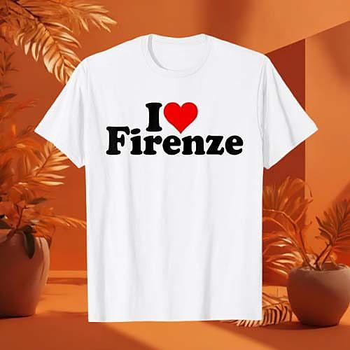 T-shirt I love Firenze per Uomini e Donne