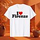T-shirt I love Firenze per Uomini e Donne