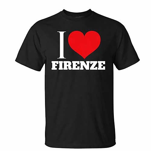 T-shirt I love Firenze per Uomini e Donne
