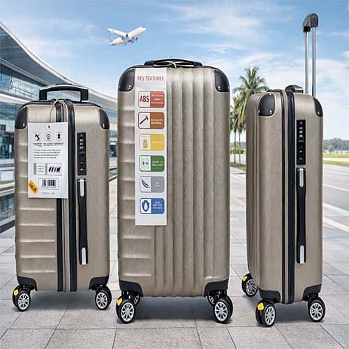 Set di Valigie Premium in ABS Espandibile con Ruote per Viaggi