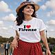 T-shirt I love Firenze per Uomini e Donne