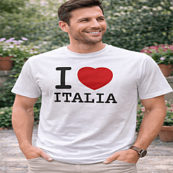 T-shirt con I Love Italy