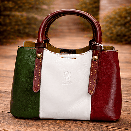Borsa Tricolore in pelle italiana