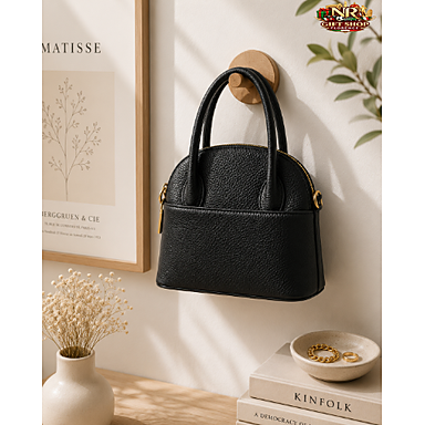Elegante Borsa a Mano in Pelle Nera