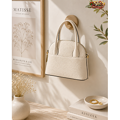 Elegante Borsa in Pelle Crema