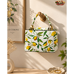 Borsa a Mano Floreale di Lusso al Citrus