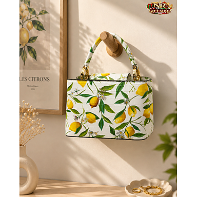 Borsa a Mano Floreale di Lusso al Citrus
