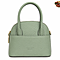 Borsa a Mano in Vera Pelle Verde Salvia